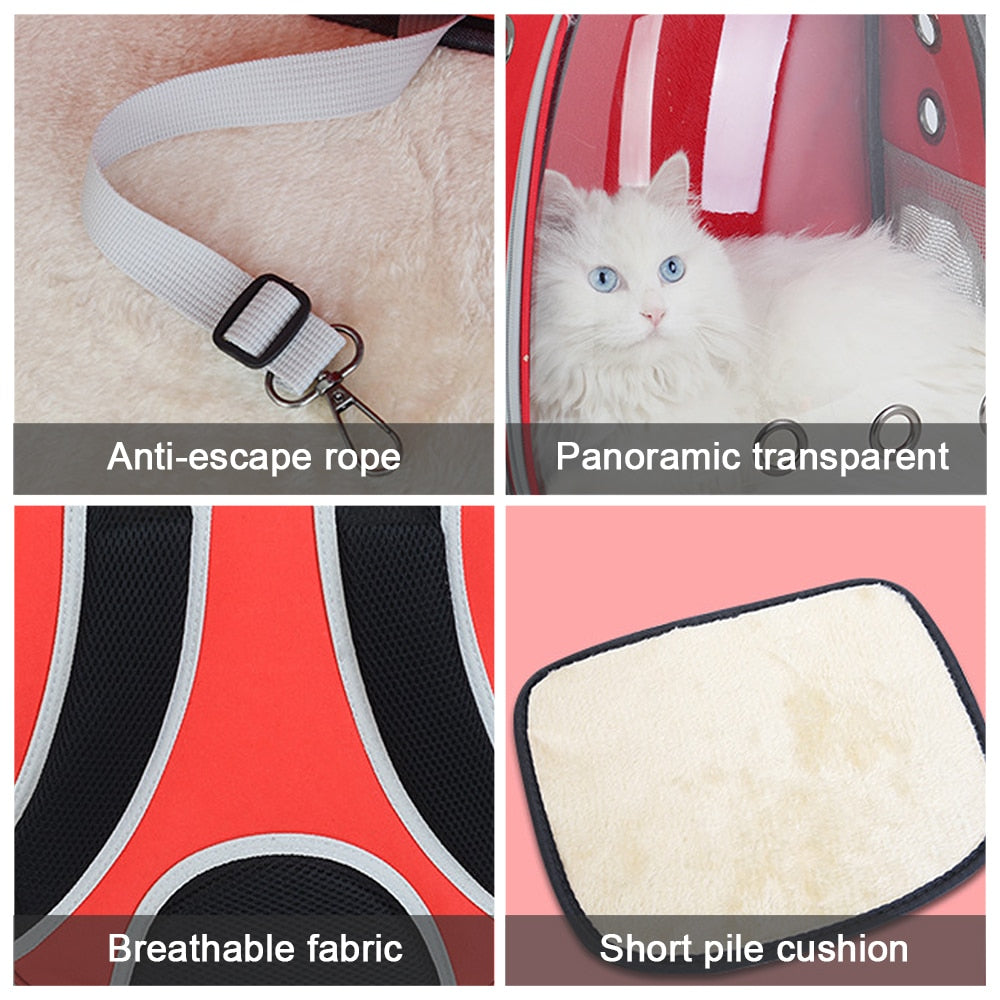 Cat Backpack Carrier - Transparent